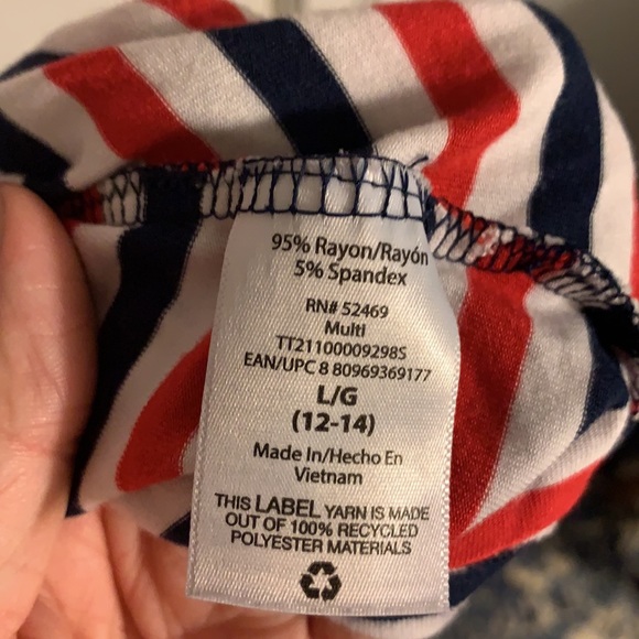 Time and tru red and blue striped jersey dress - Picture 5 of 7